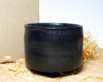 侘び寂びの黒陶器製抹茶茶碗（日本茶道用） - Etsy 日本