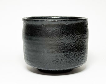 Bol à thé en céramique matcha chawan, poterie noire Wabi sabi pour la cérémonie du thé japonaise
