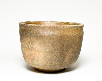 Bol à thé en frêne naturel émaillé Matcha chawan cuit à l'Anagama Service à thé en céramique pour la cérémonie du thé japonaise