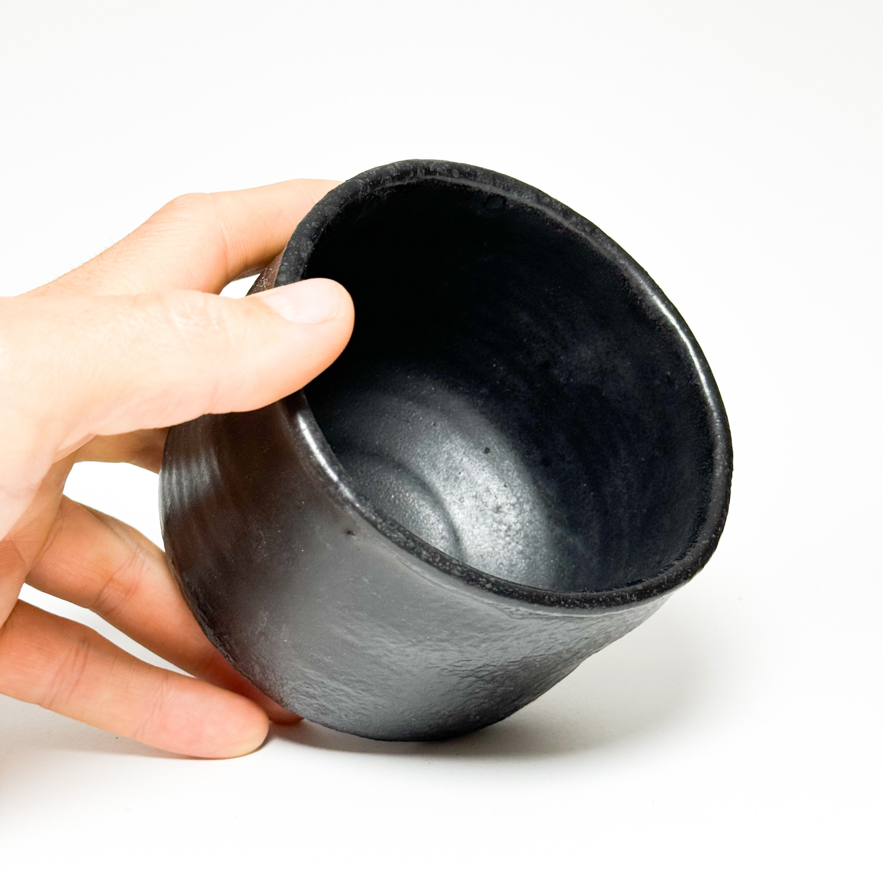 茶道具 黒釉 抹茶碗 陶器 侘び寂び 茶道 お稽古 侘び寂びの黒陶器製抹茶茶碗（日本茶道用） - Etsy 日本