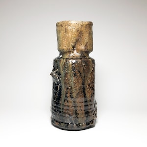 Ikebana ceramic flower vase - Wabi sabi Japanese pottery style