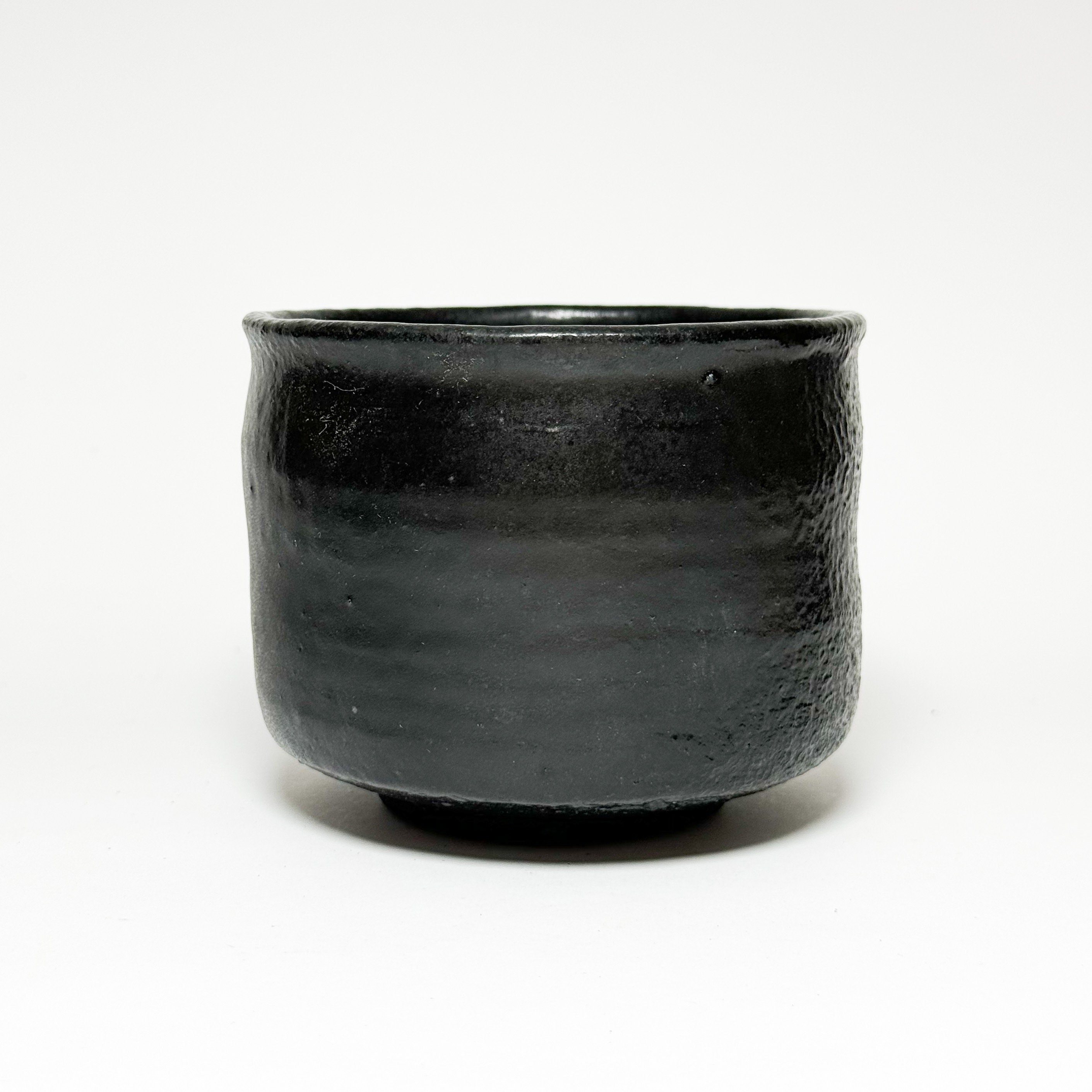 茶道具 茶碗 陶器 抹茶碗 侘び寂び 侘び寂びの黒陶器製抹茶茶碗（日本茶道用） - Etsy 日本