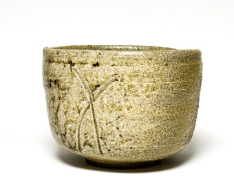 Bol à thé en frêne naturel émaillé Matcha chawan Feu de bois en céramique pour la cérémonie du thé japonaise