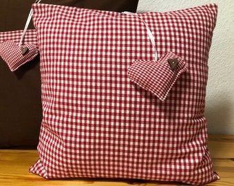 1x Landhausstil Kissenbezug*Kissenhülle*Weihnachten* 40x40cm rot//grün