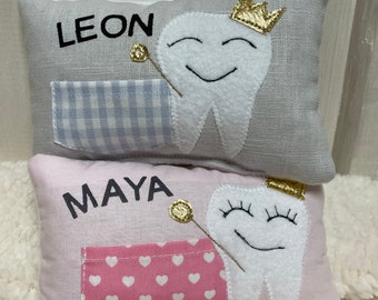 Tooth Fairy Pillow / Personalised, Tooth Pillow, 12x17cm.