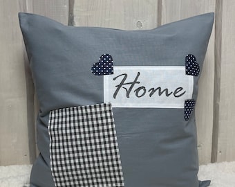 1x country style cushion cover * Pillow cover * Home * white/gray