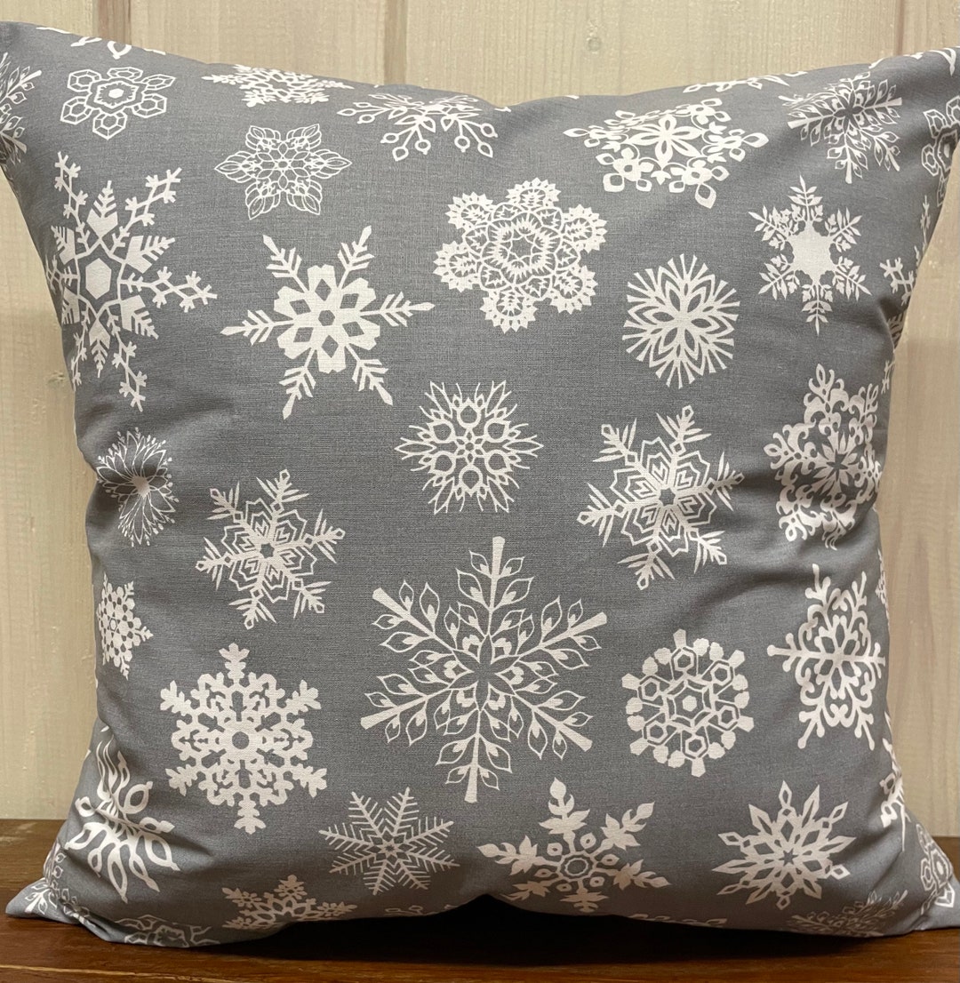 Lanpn Weihnachtskissenbezüge 40x40cm - 4er Set Mit Schneeflocken Design