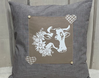 country style cushion cover, pillow cover, brown 40x40cm