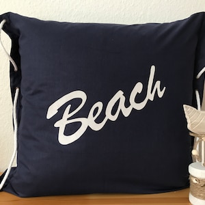 1 pillow cover * Cushion cover * Maritime * Beach * 50x50cm.
