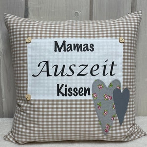 1x country style cushion cover, pillow cover * Red/gray 40x40cm