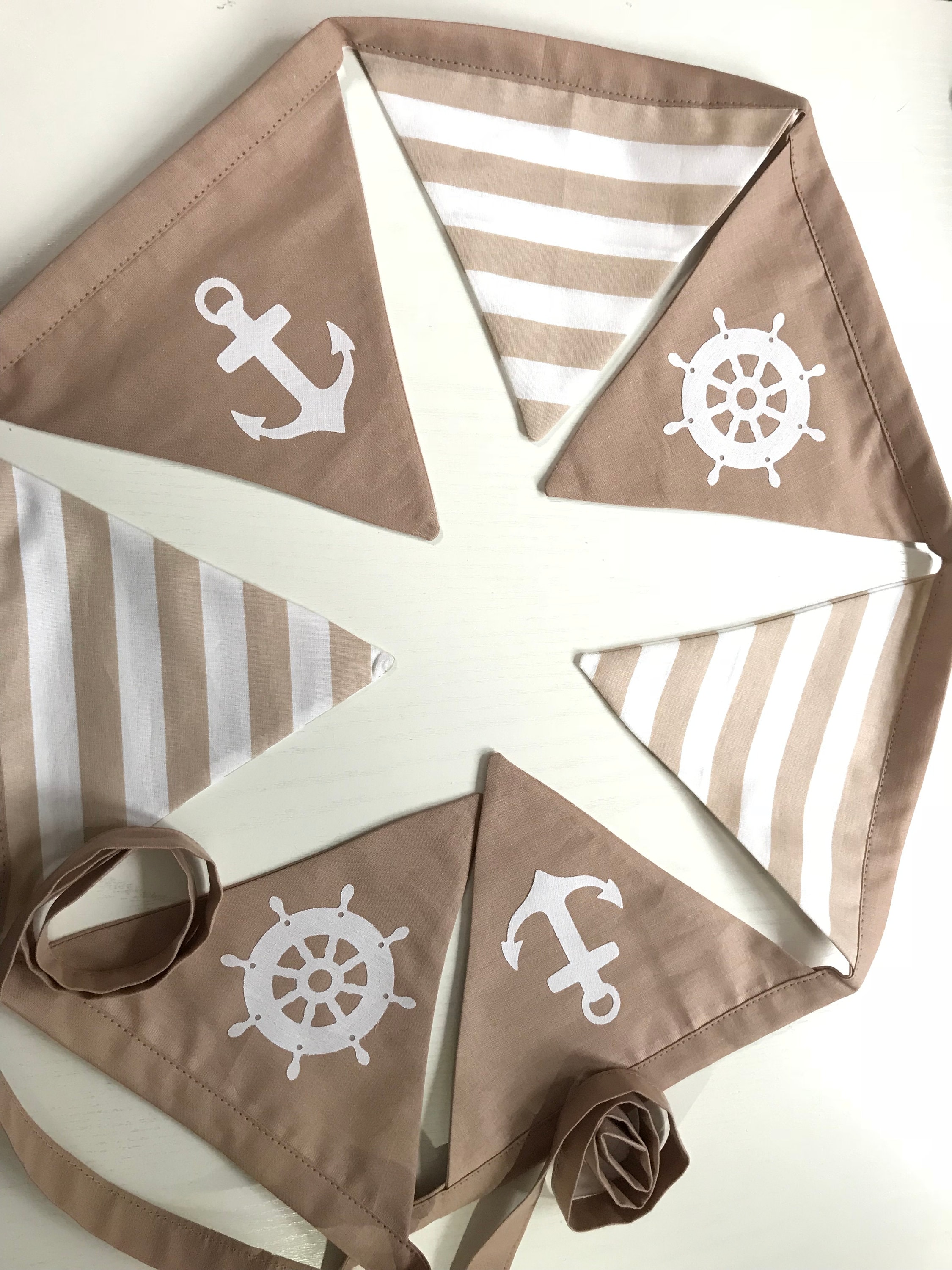 Catena Di Gagliardetti In Tessuto 100 Metri - Ghirlanda Colorata Per Feste E Decorazioni - Foto 2