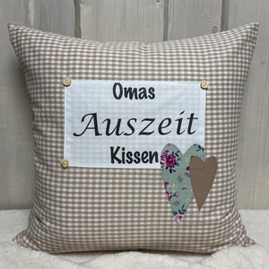 1x country style cushion cover, pillow cover * Red/gray 40x40cm
