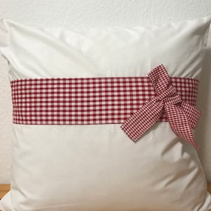 Country style cushion cover * Pillow cover * red / white 40x40cm.