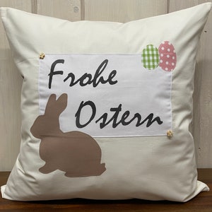 Federa per cuscino in stile rustico, fodera per cuscino, cuscino pasquale, cuscino decorativo, cuscino *Pasqua* crema/beige