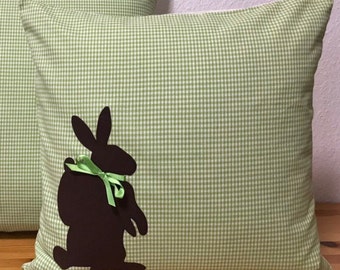 Country style cushion cover, cushion cover, Easter pillow, decorative pillow, pillow * Easter * green / cream / brown