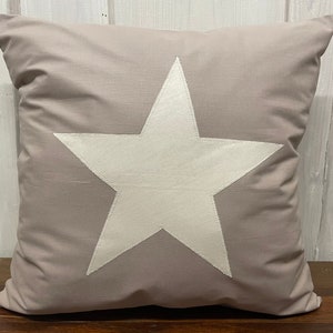 1 country style cushion cover * cushion cover * star beige / cream