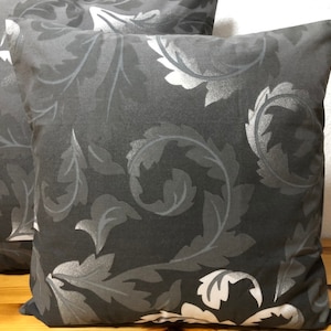 1x Landhausstil Kissenhülle * Kissenbezug * grau / weiß 40x40cm.