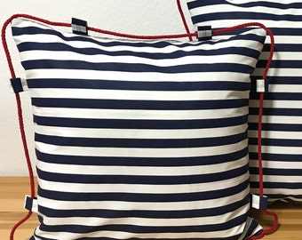 Maritime Cushion Cover * Pillow Cover * Stripes + Korel * 50x50cm. *