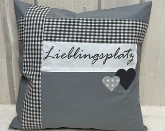 1x country style cushion cover * Pillow cover * Home * white/gray