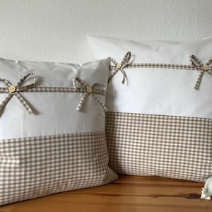 1x country style cushion cover*cushion cover* beige/white