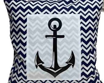 Maritime Cushion Cover * Anchor * Gray 40x40cm, 50x50cm.