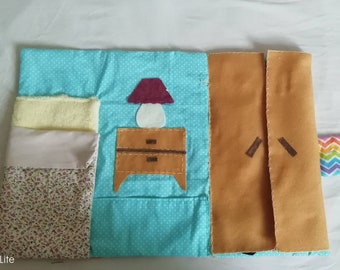 Bedroom mat and kit to make dolls and clothes in the piece. This product is made to order. Every one is unique
