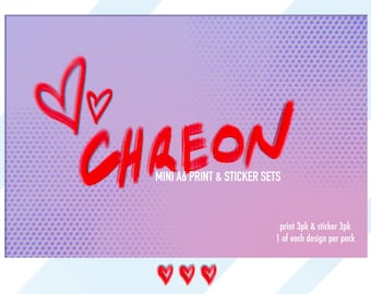 Chreon - A6 mini print & clear vinyl sticker sets