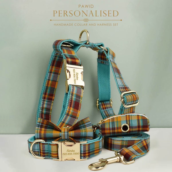 Plaid Dog Harness Etsy