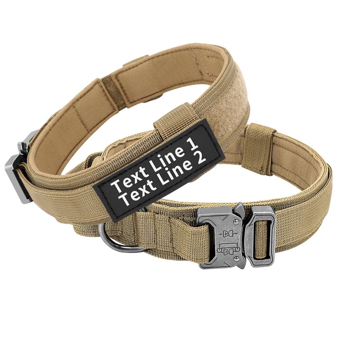 Tactical Dog Collar 1.5 inch Wide Custom Reflective Name Patch Etsy
