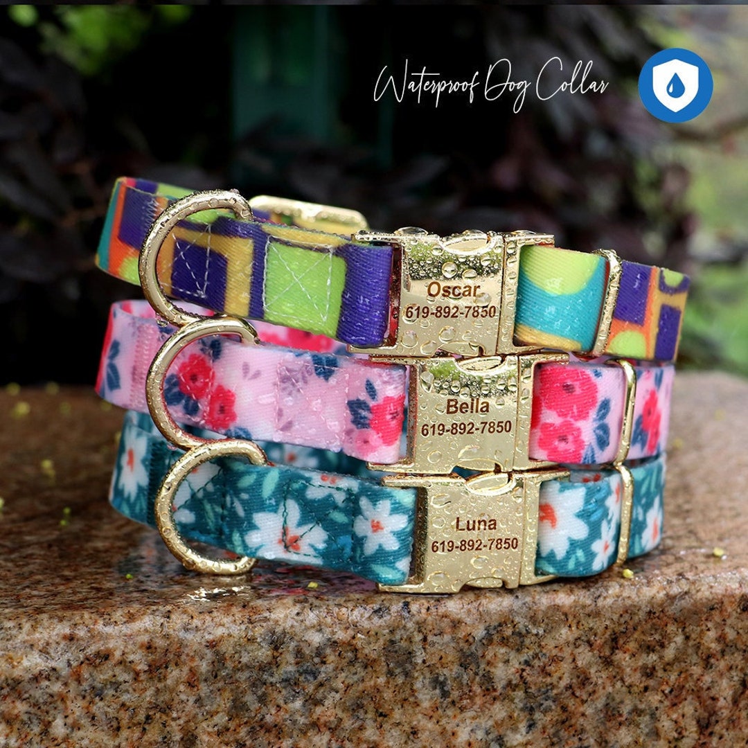 Waterproof Dog Collar Personalized Engraved Biothane Dog Etsy Australia