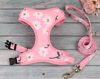 Collare Per Cani Personalizzato Con Motivo Floreale Rosa E - Foto 8