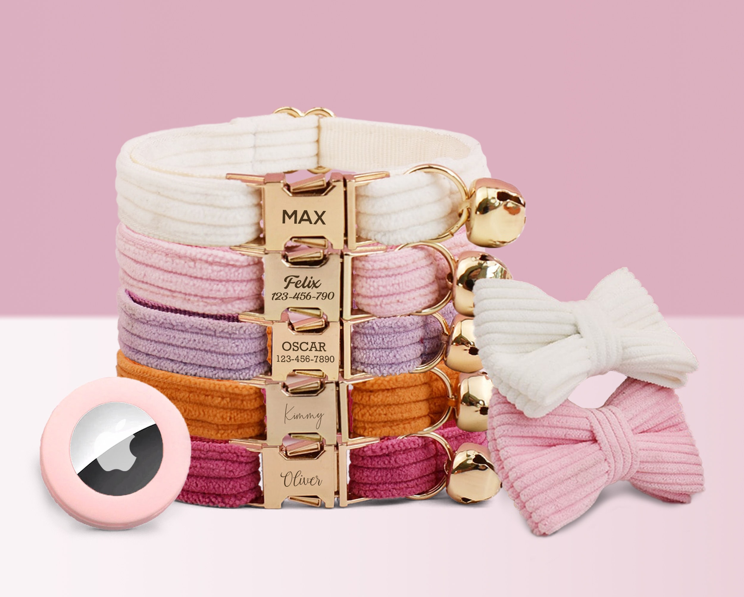 Pink collar with clearance bow