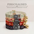 Floral Breakaway Embroidery Personalized Cat Collar, Leash Set, Custom Engraved Kitten Name Safety Buckle product logo