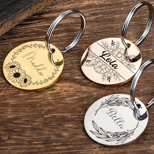 Customized Stainless Steel Pet ID Tag Personalized with Your Pet's Name and Contact Front and Back Engraving for Dogs and Cats image 3