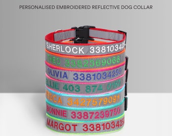 Personalisiertes Hundehalsband Mit Name & Telefonnummer – Reflektierend & Robust Für Jede Größe