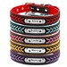 Personalized Laser Engraved PU Leather Hand Braided Dog Collar 