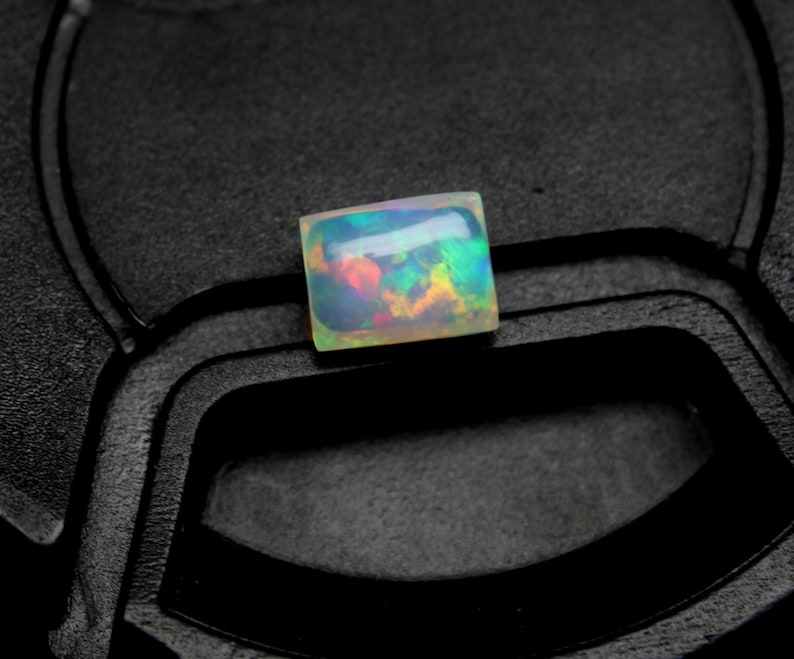 30/% OFF AAA Grade Quality Natural Ethiopian Opal Smooth Cabochon Rectangle Shape Amazing Welo Fire Whole Sale Price OSC#06 9x6x4 mm