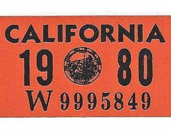Décalcomanies Plaques Californie 1:43 Pour 20 Voitures | Vintage 1980-1989 ALO Decals