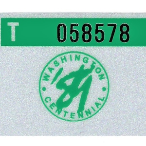 1989 Washington Vinyl Reflective &quot;Year&quot; TAB Stickers for CAR or TRUCK- to be Applied to the Original Vintage 1987 Base Plates