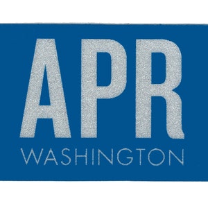 WASHINGTON APR April Vinyl Reflective Month Tab Stickers, Used from 1978-1999 Expired, Car/Truck, REPLICA , for Vintage License Plates