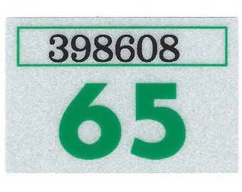 1965 WASHINGTON Vinyl Reflective "Year" TAB Stickers for CAR - to be Applied to the Original Vintage 1965 Base Plates