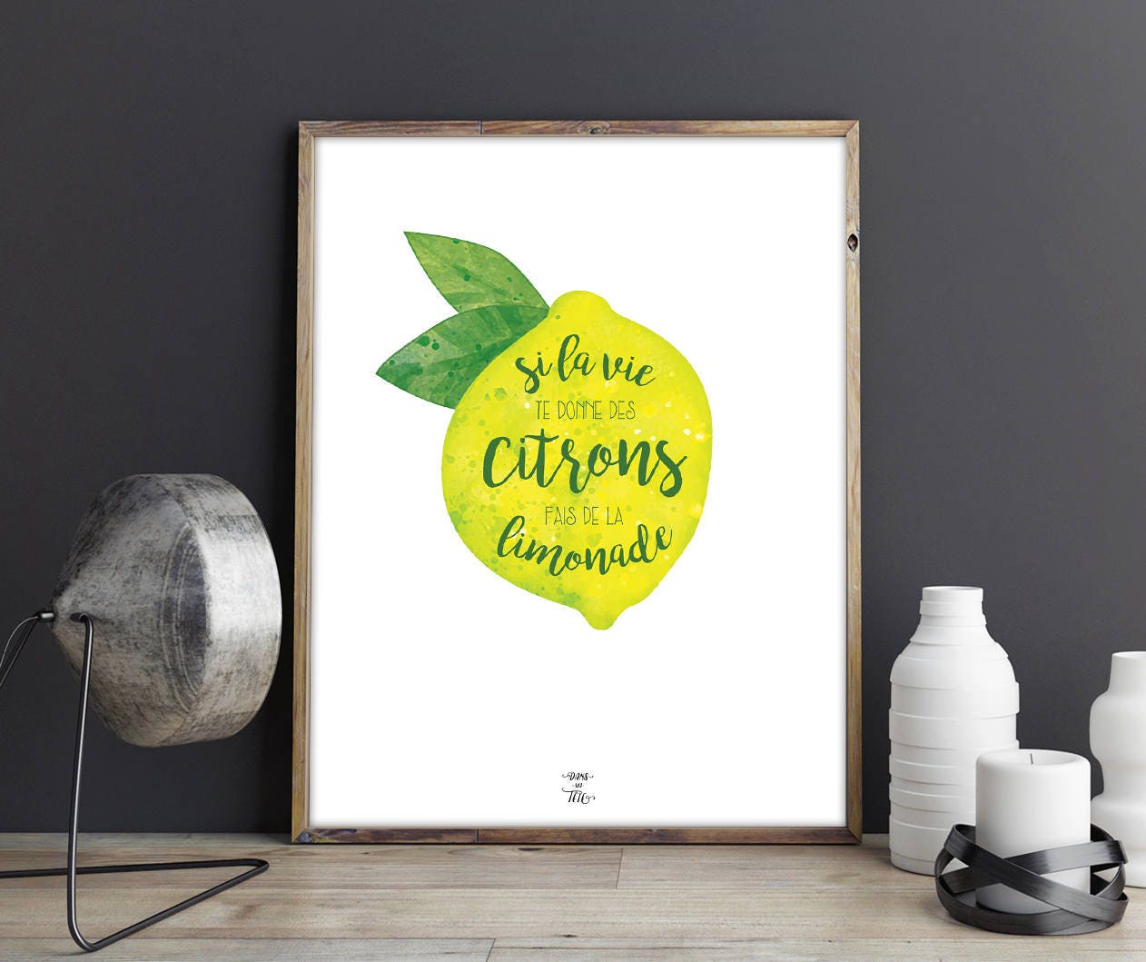 Affiche A Telecharger Si La Vie Te Donne Des Etsy
