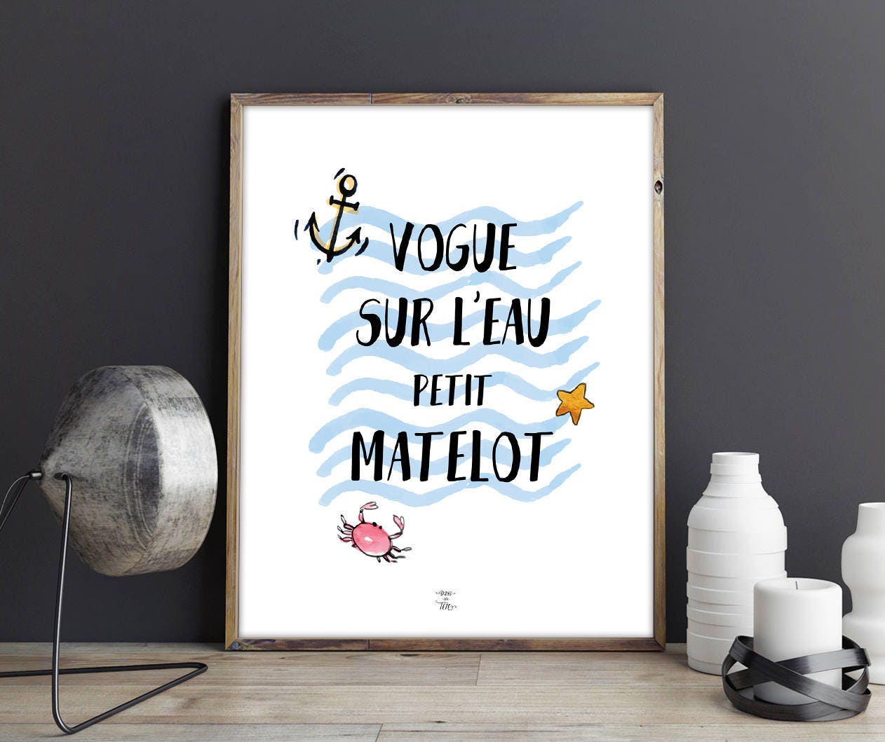 Affiche A Telecharger Vogue Sur L Eau Petit Etsy