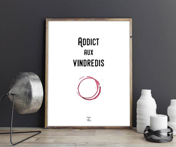 Affiche A Telecharger Addict Aux Vindredis Etsy Hong Kong