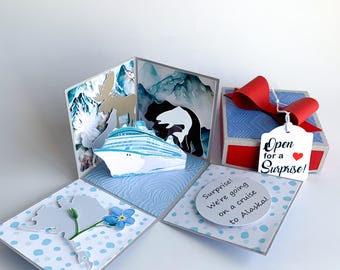 Alaska Cruise Reveal Box: Travel Vacation Surprise Gift
