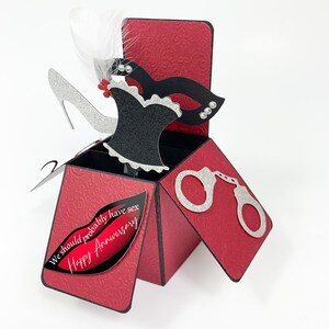 Happy Anniversary card for adults, naughty card, sexy love card, mature card, sex card, adult card, anniversary sex, pop up card anniversary