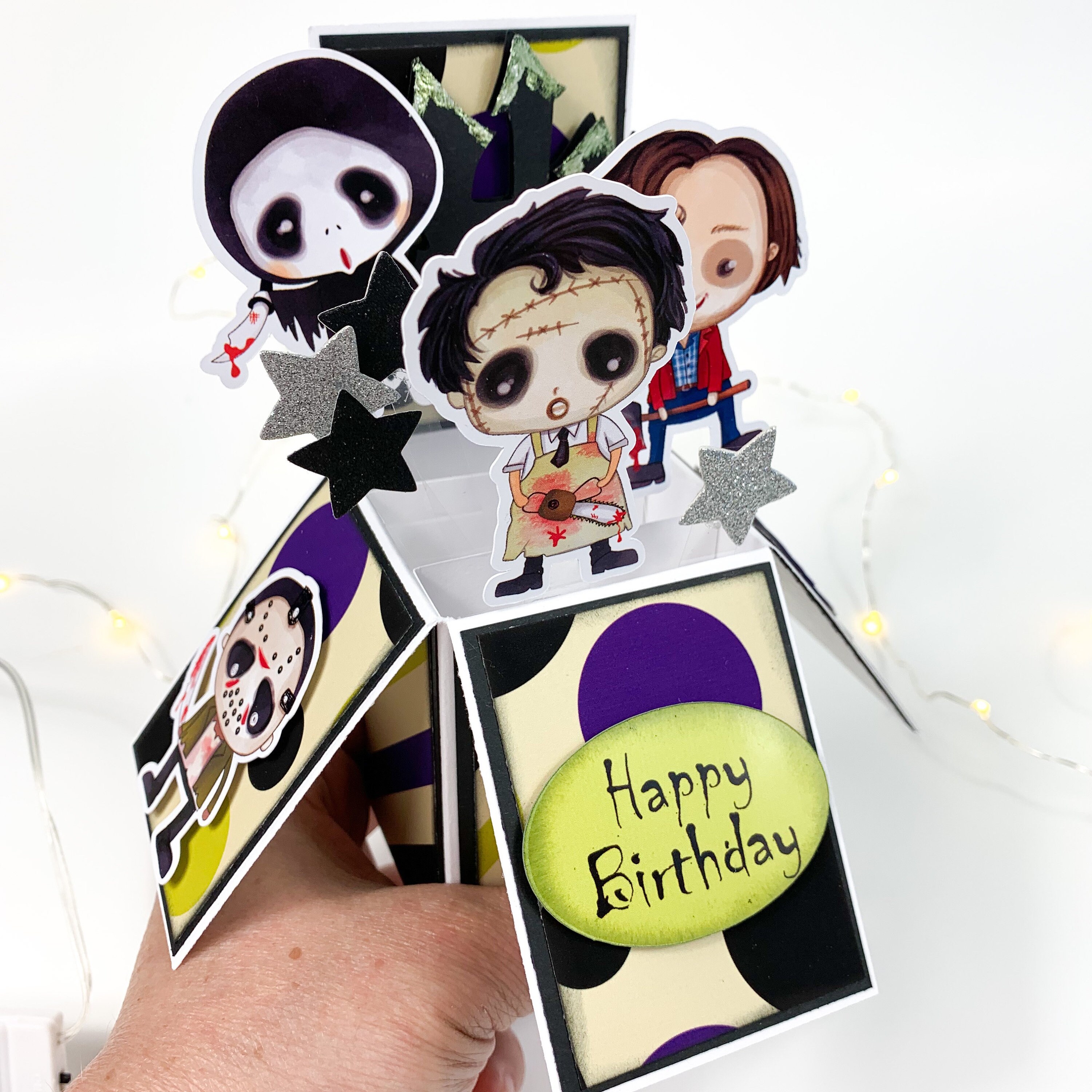 Horror Movie Birthday Card Horror Movie Villains Card Etsy