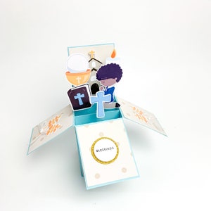 First Communion Card, First Communion Gift, First Communion Card for Boy, Religious Event Card, Catholic Card