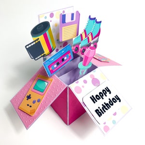 90s Birthday Card for Her, Retro Women&#39;s Birthday Greeting, Vintage 90s Card, Fun Retro Card, Nostalgic 90s, Cute 90s Theme Birthday Card