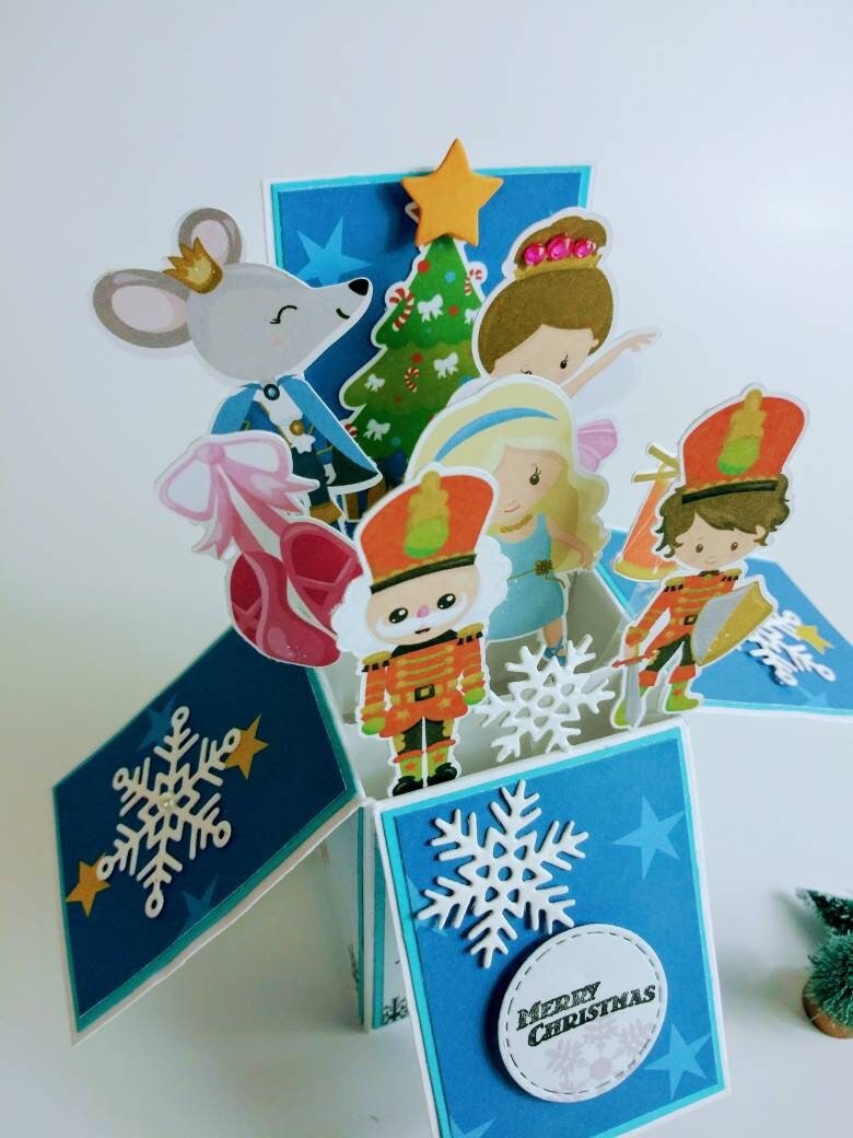 The Nutcracker Pop up Card Christmas Pop up Card Christmas Etsy